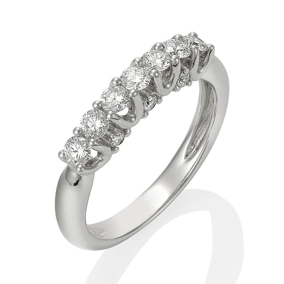 (SOLD) Diamond Shared-setting Band Ring #11 - Contact Us for Custom Order