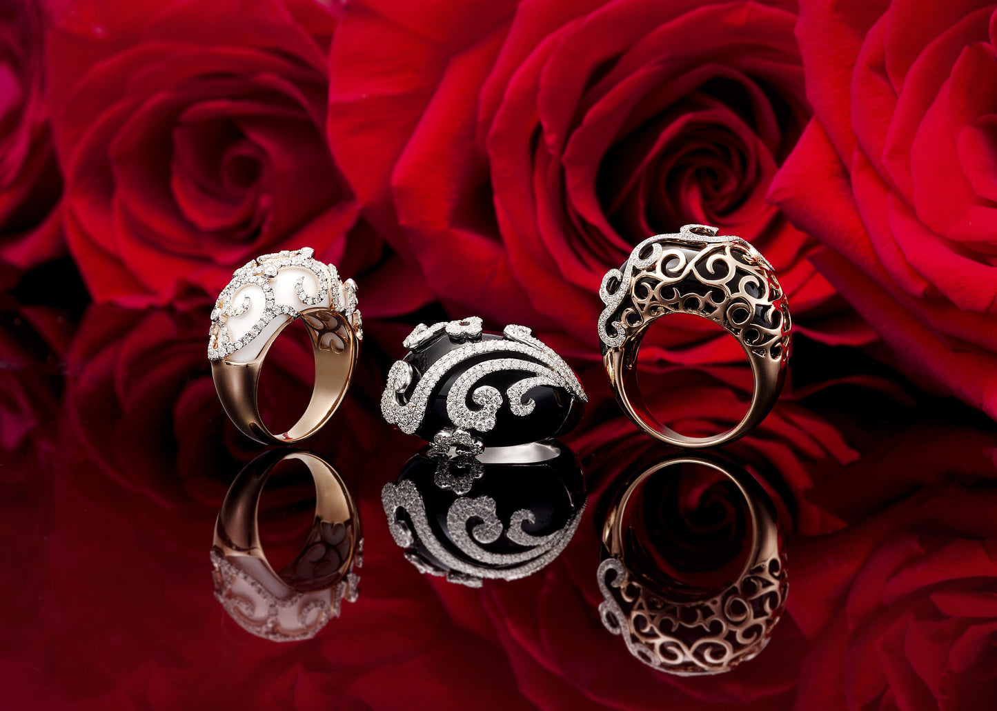 (SOLD) Black Onyx with Diamond Ring #4