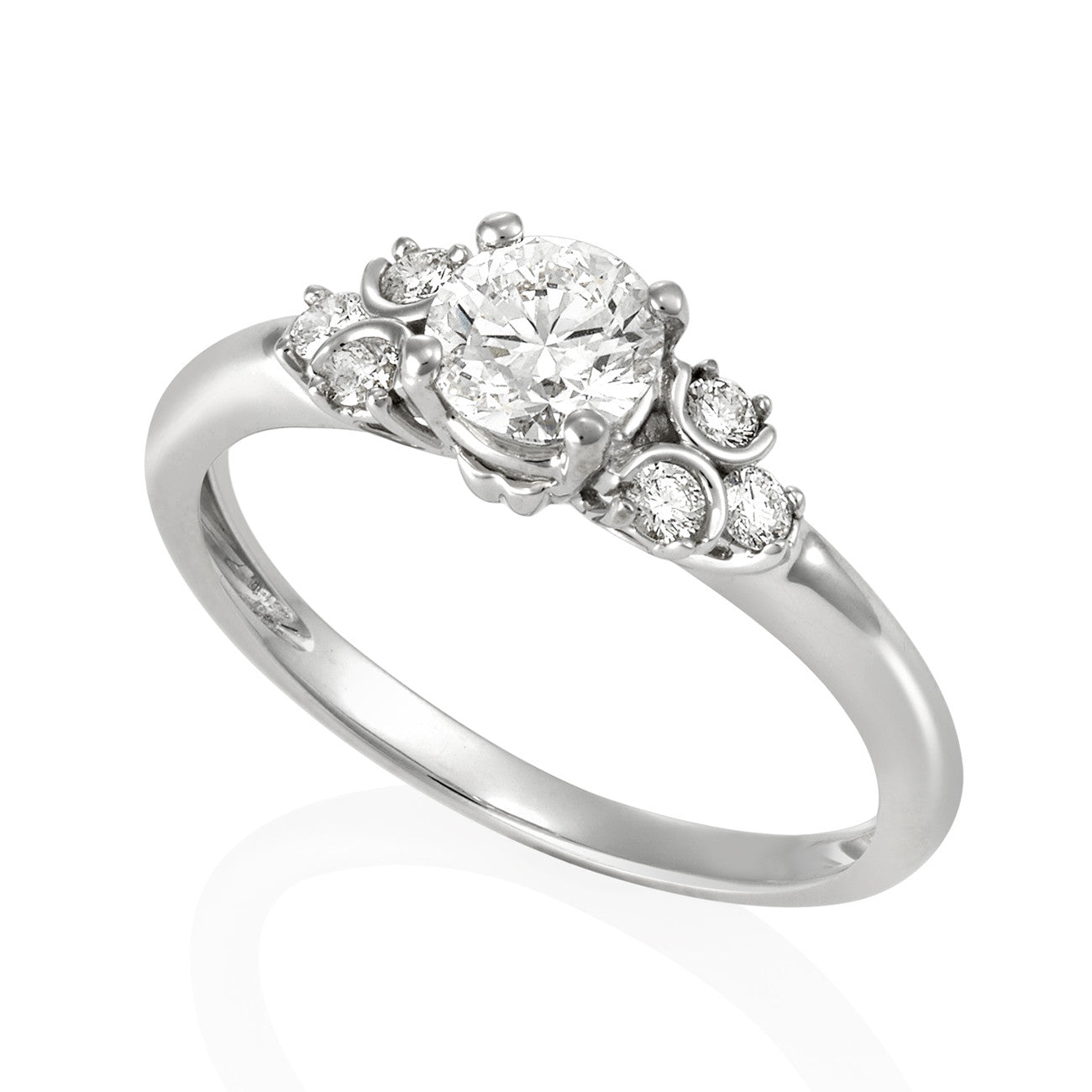 (SOLD) 18KW Diamond Engagement Ring #229