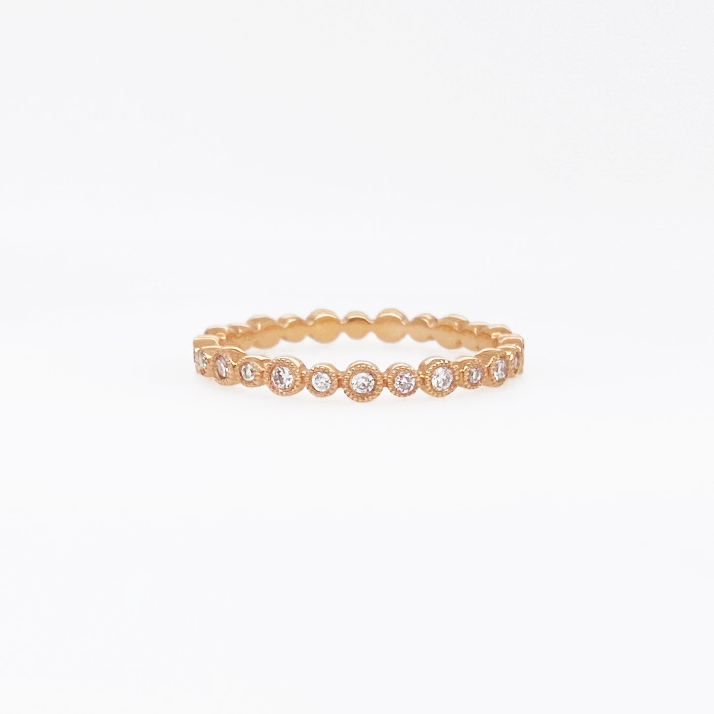 Diamond Mini Ring in 18K Rose Gold #226