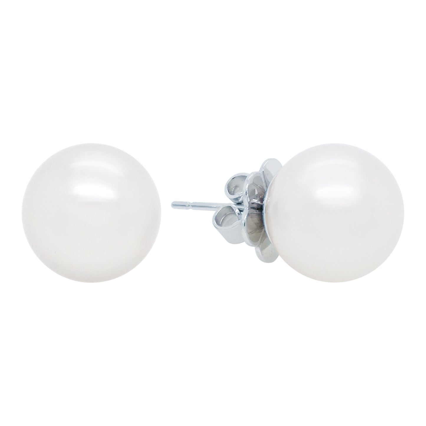White South Sea Pearl Stud Earrings #376