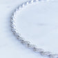 Natural Diamond Wave Necklace in 18K White Gold #237