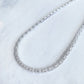 Natural Diamond Luxury Statement Necklace in 18K White Gold #294