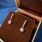 Diamond Halo Drop Earrings #40