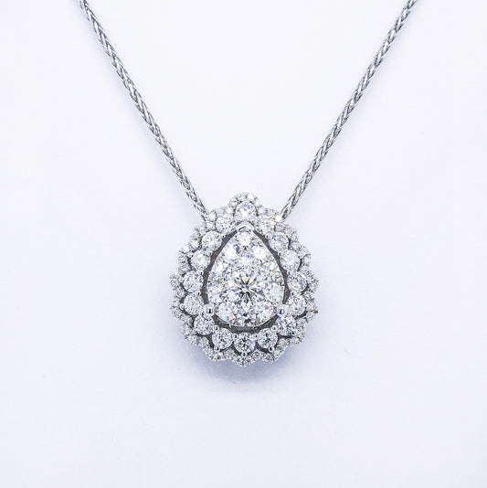 18KW Diamond Pendant #220