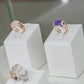 (SOLD) Amethyst with Diamond Ring #3