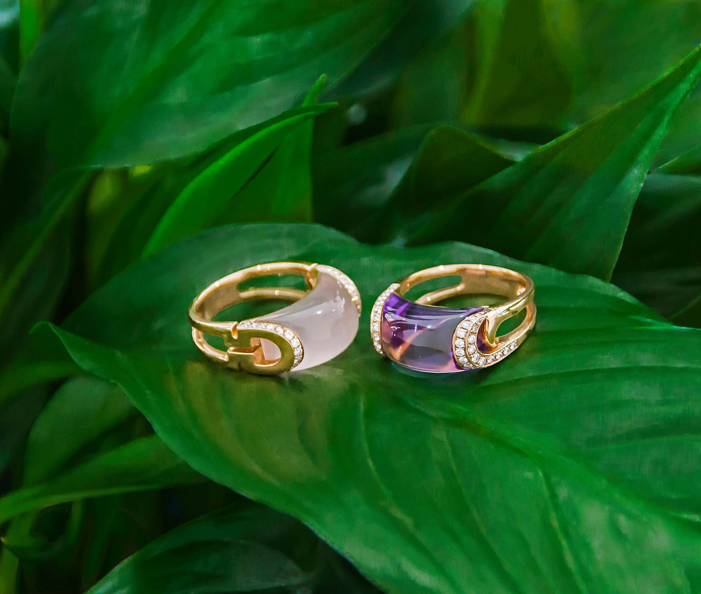 (SOLD) Amethyst with Diamond Ring #3