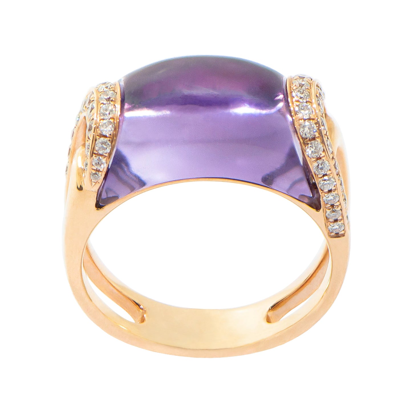 (SOLD) Amethyst with Diamond Ring #3