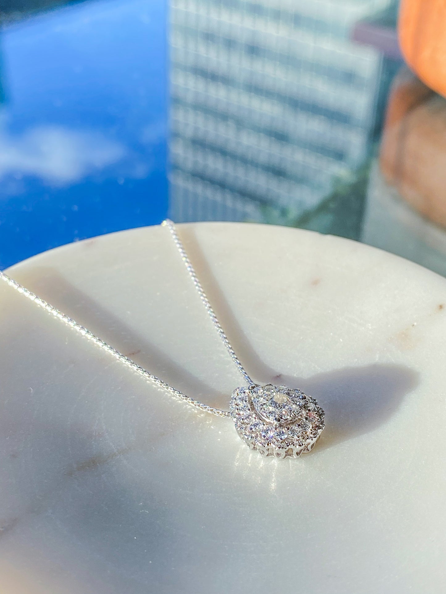 (SOLD) 18KW Diamond Pendant #220