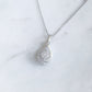 Diamond Swirl Pendant in 18K White Gold #399