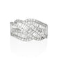 (SOLD) 18KW Cross over Diamond Ring #219 - Contact Us for Custom Order