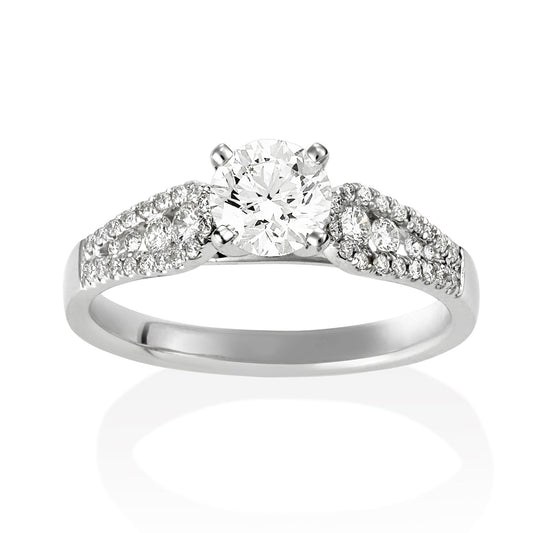 18KW Diamond Engagement Ring #230