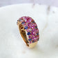 Pink Sapphire & Blue Sapphire with Diamond Ring in 18K Rose Gold  #304