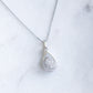 Diamond Swirl Pendant in 18K White Gold #399