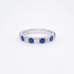 Blue Sapphire & Diamond Band Ring #51