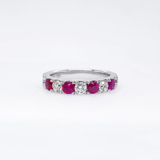 Ruby & Diamond Band Ring #50