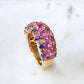 Pink Sapphire & Blue Sapphire with Diamond Ring in 18K Rose Gold  #304