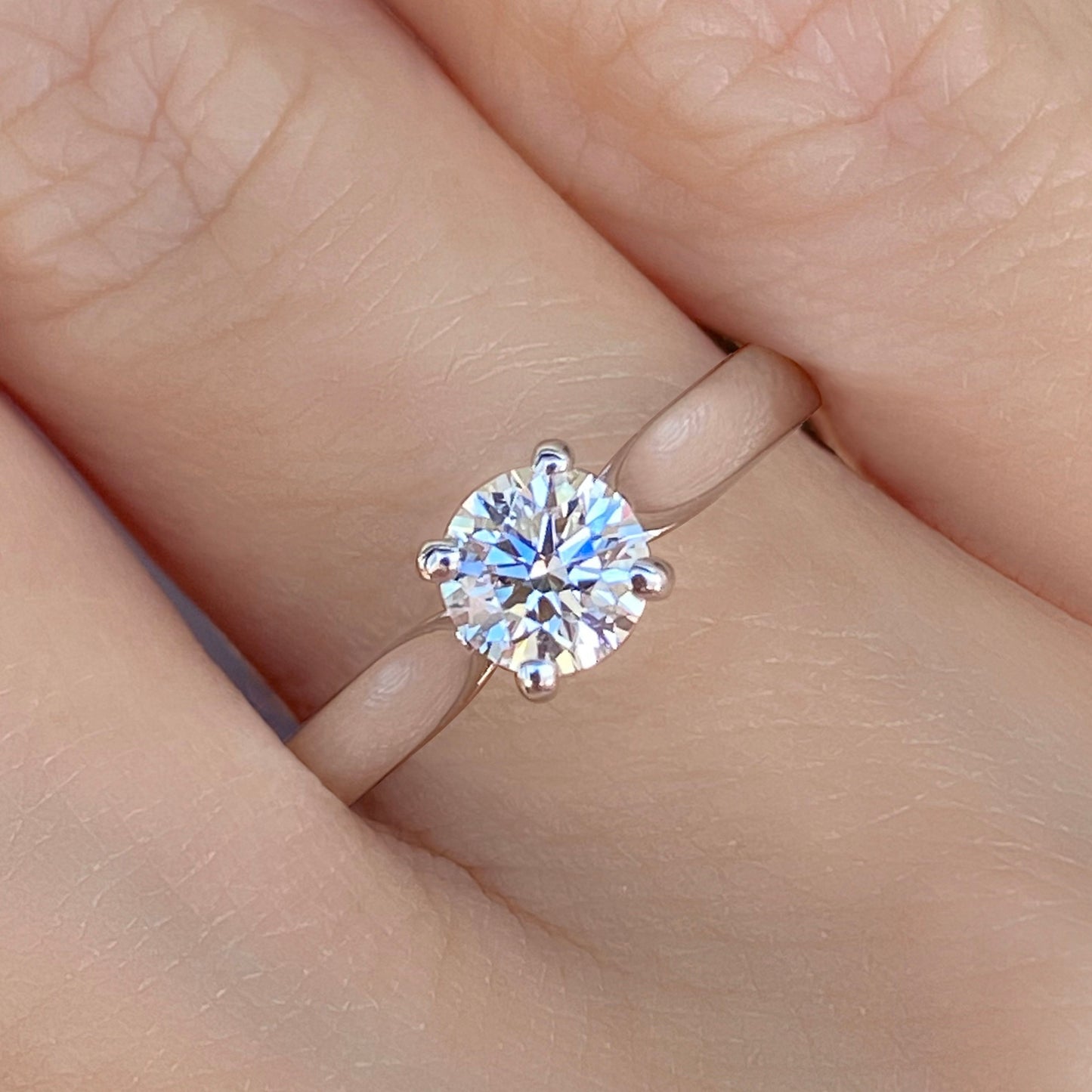 GIA Certified Round Brilliant Diamond Solitaire Ring #254
