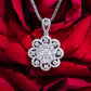 18KW Diamond Flower Pendant#375