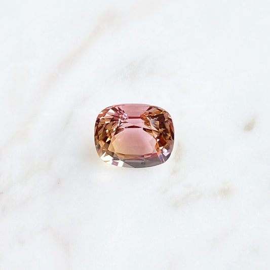 Orange-Pink Tourmaline Cushion 2.01ct