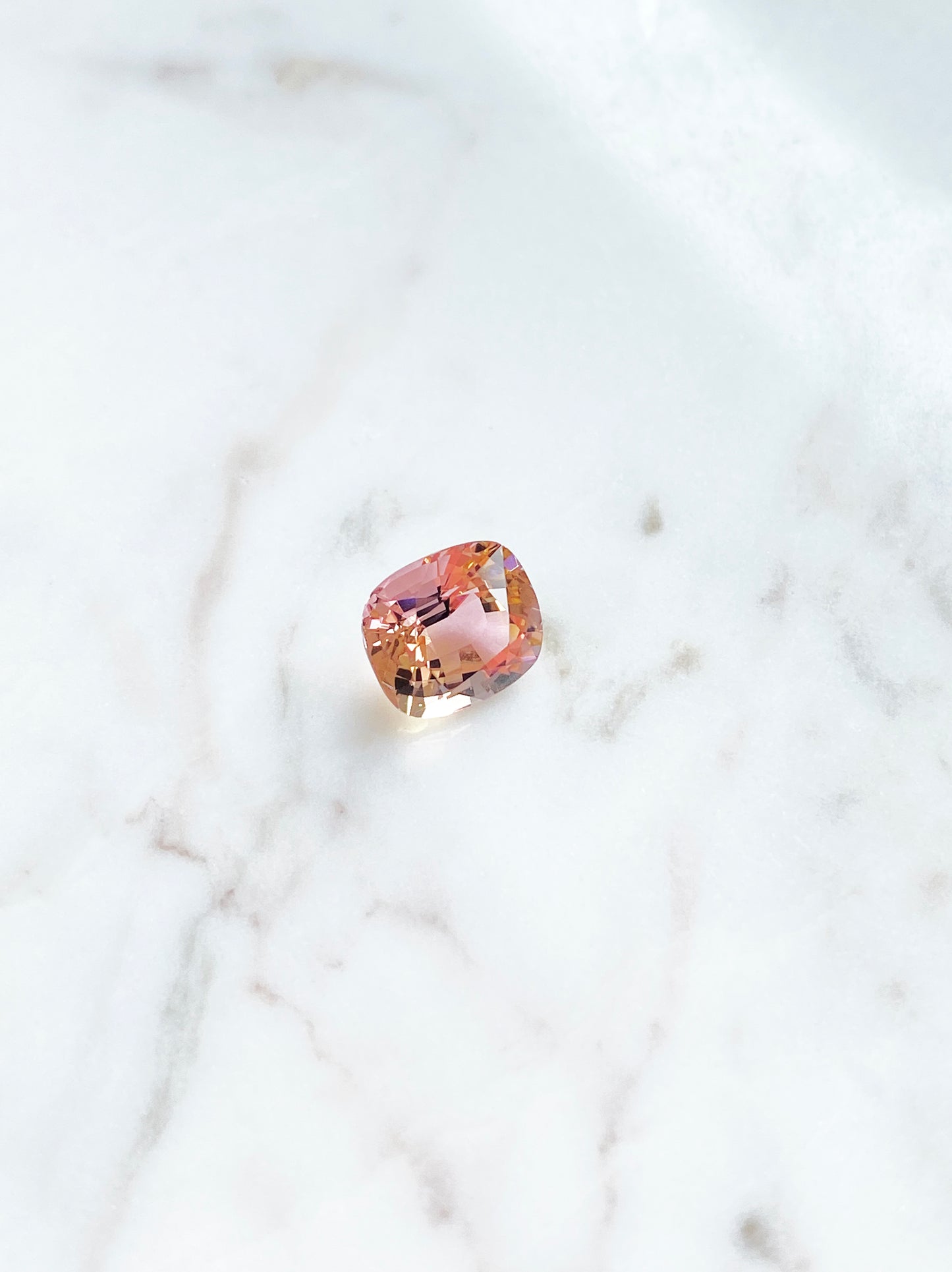Orange-Pink Tourmaline Cushion 2.01ct