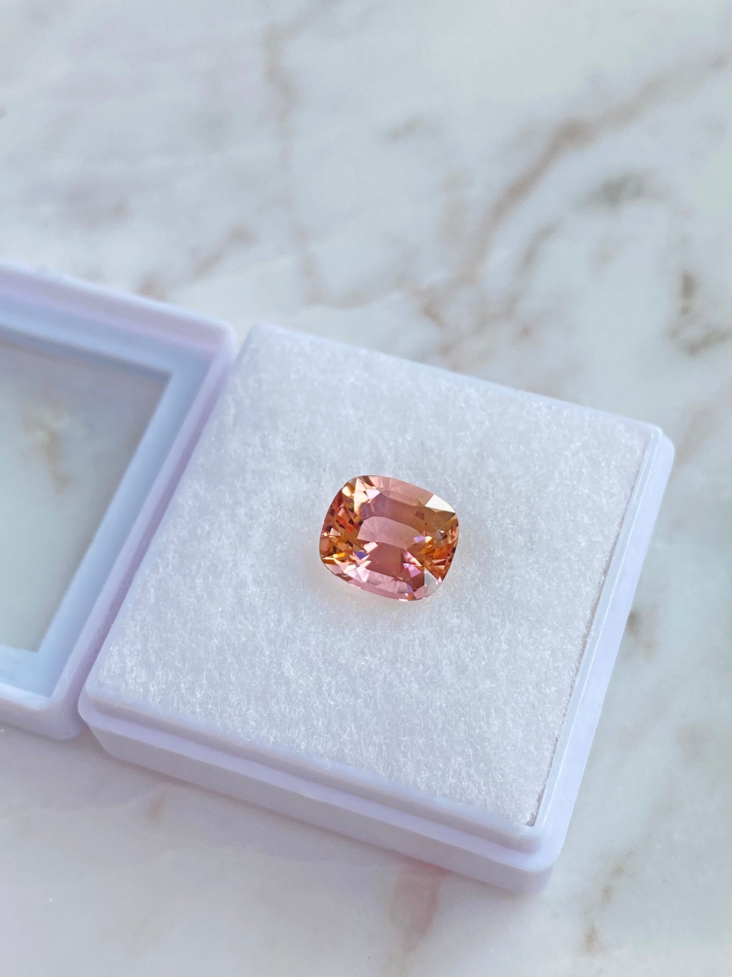 Orange-Pink Tourmaline Cushion 2.01ct