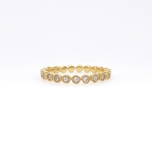 Diamond Mini Ring in 18K Yellow Gold #267