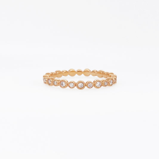 Diamond Mini Ring in 18K Rose Gold #226