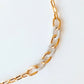 Diamond Link Bracelet in 18K Rose Gold & White Gold