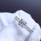 GIA Certified Round Brilliant Diamond with Diamond Band in 18K White Gold #251