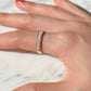 18K Yellow Gold Two Row Pavé Diamond Ring #13