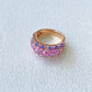 Pink Sapphire & Blue Sapphire with Diamond Ring in 18K Rose Gold  #304
