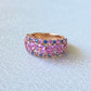 Pink Sapphire & Blue Sapphire with Diamond Ring in 18K Rose Gold  #304