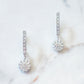 Diamond Halo Drop Earrings #40