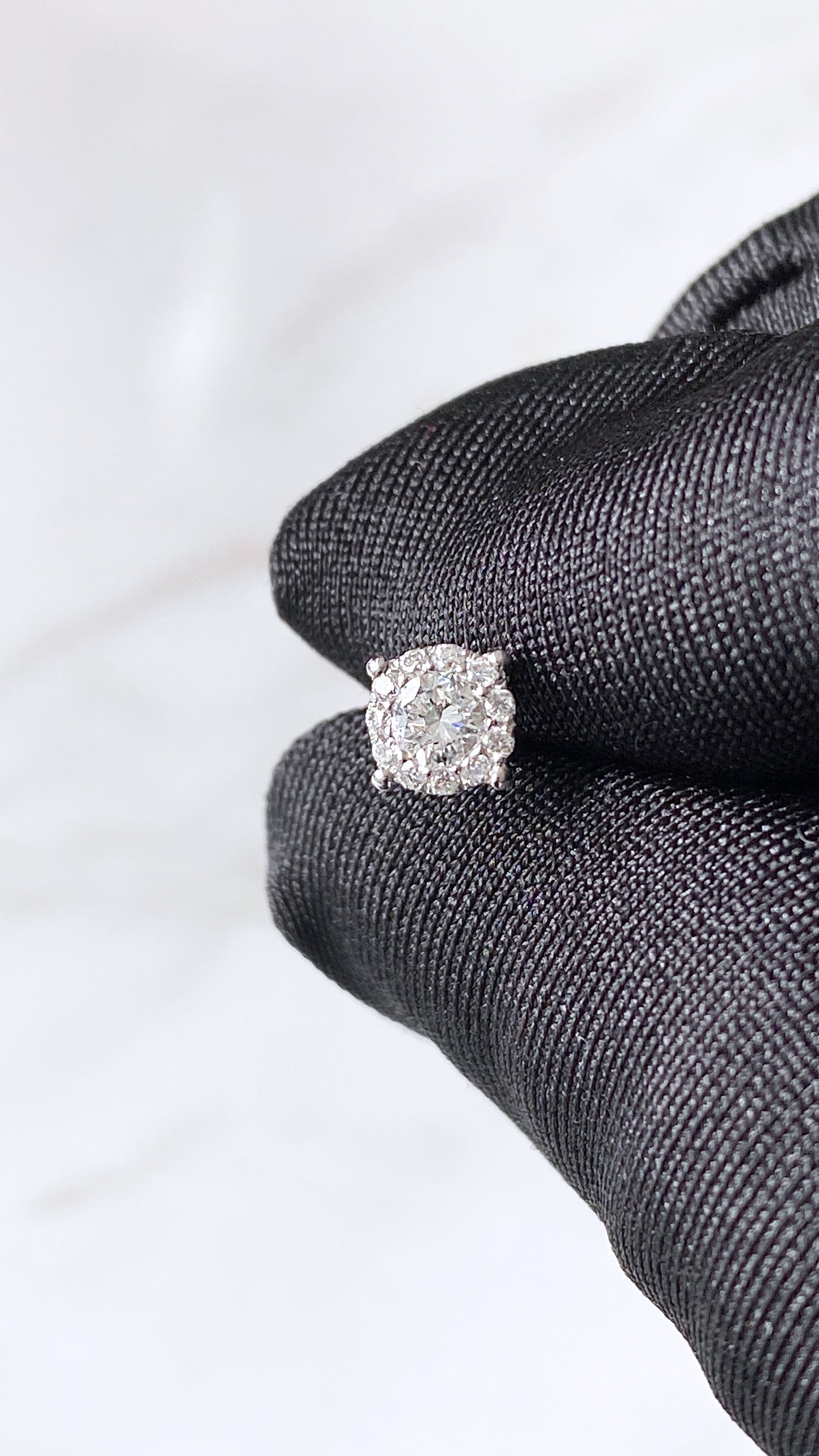 Diamond Halo Stud Earrings 0.34ct #39