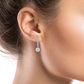 Diamond Halo Drop Earrings #40