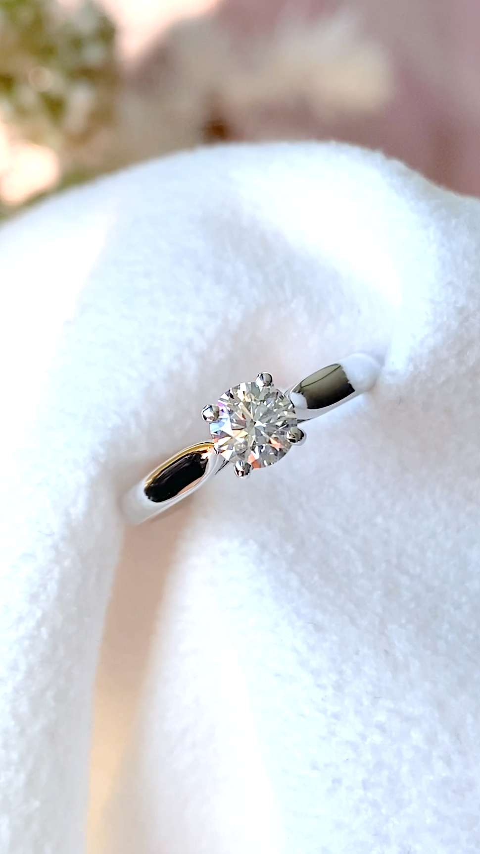 GIA Certified Round Brilliant Diamond Solitaire Ring #254